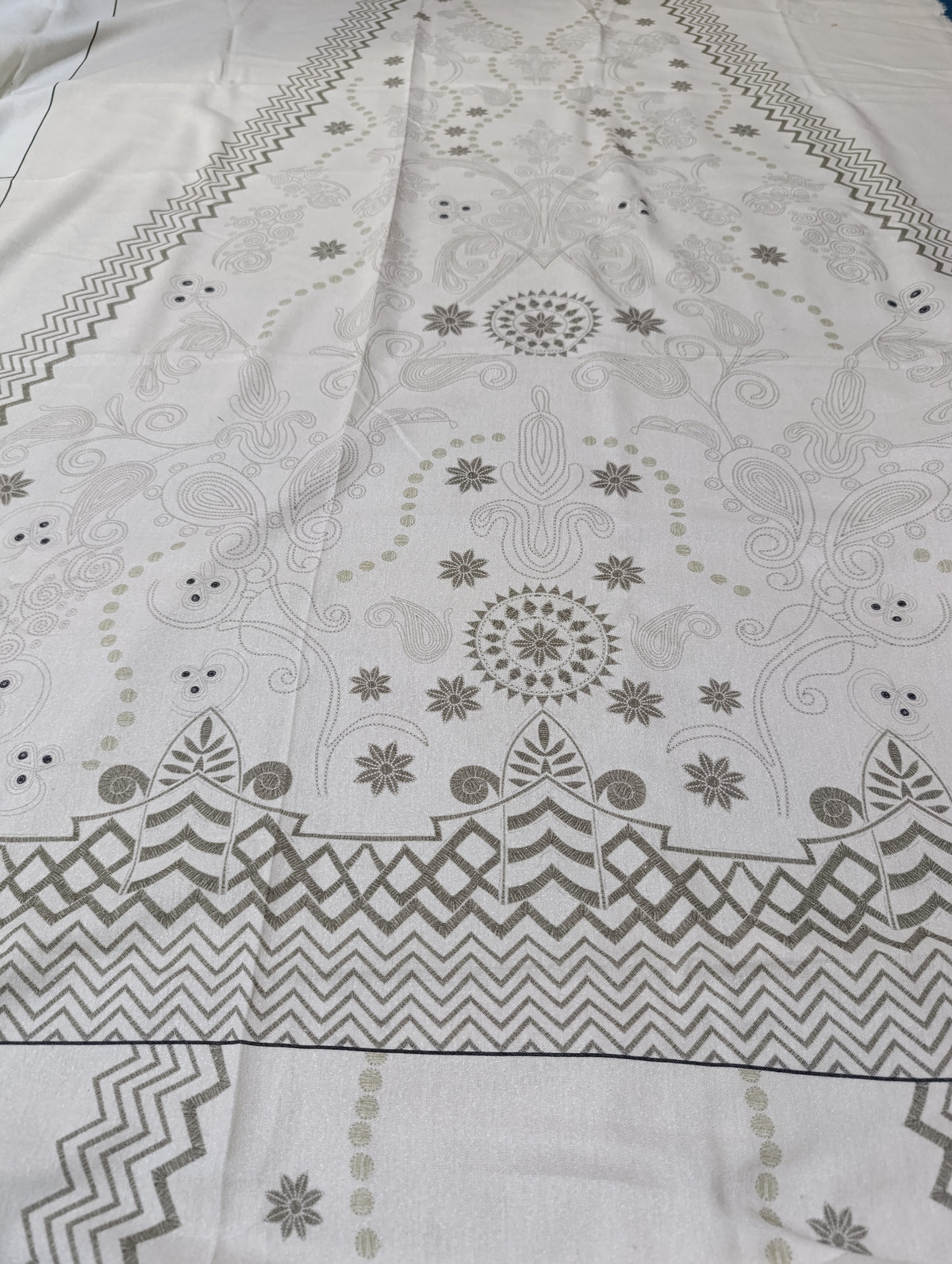 Ethnic winter  karandi printed kaftan shirt unstitched