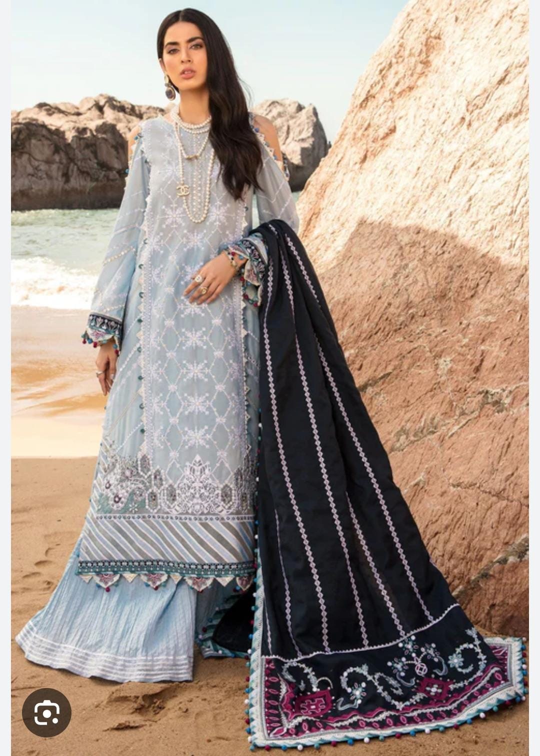 Noor by Sadia asad emb lawn Pani work bfresh 3pc