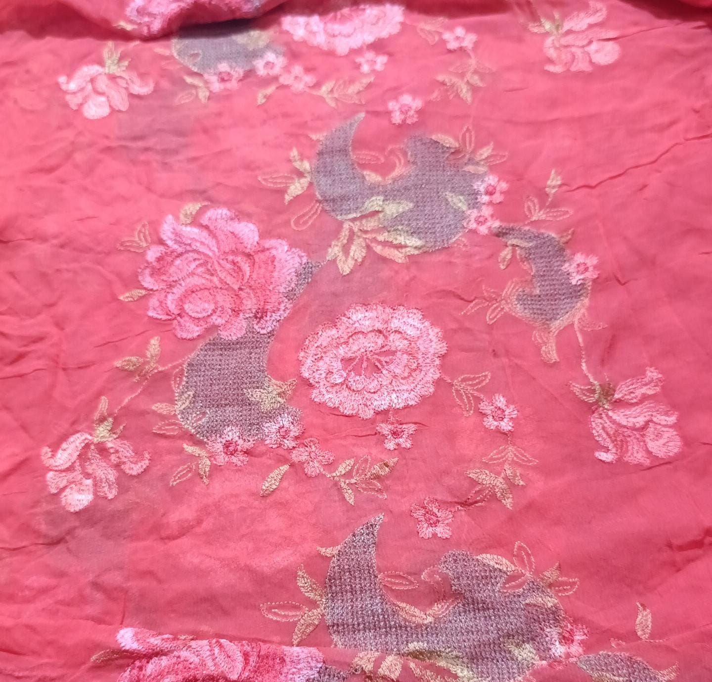 Bareeze Emb chiffon dupatta with stain