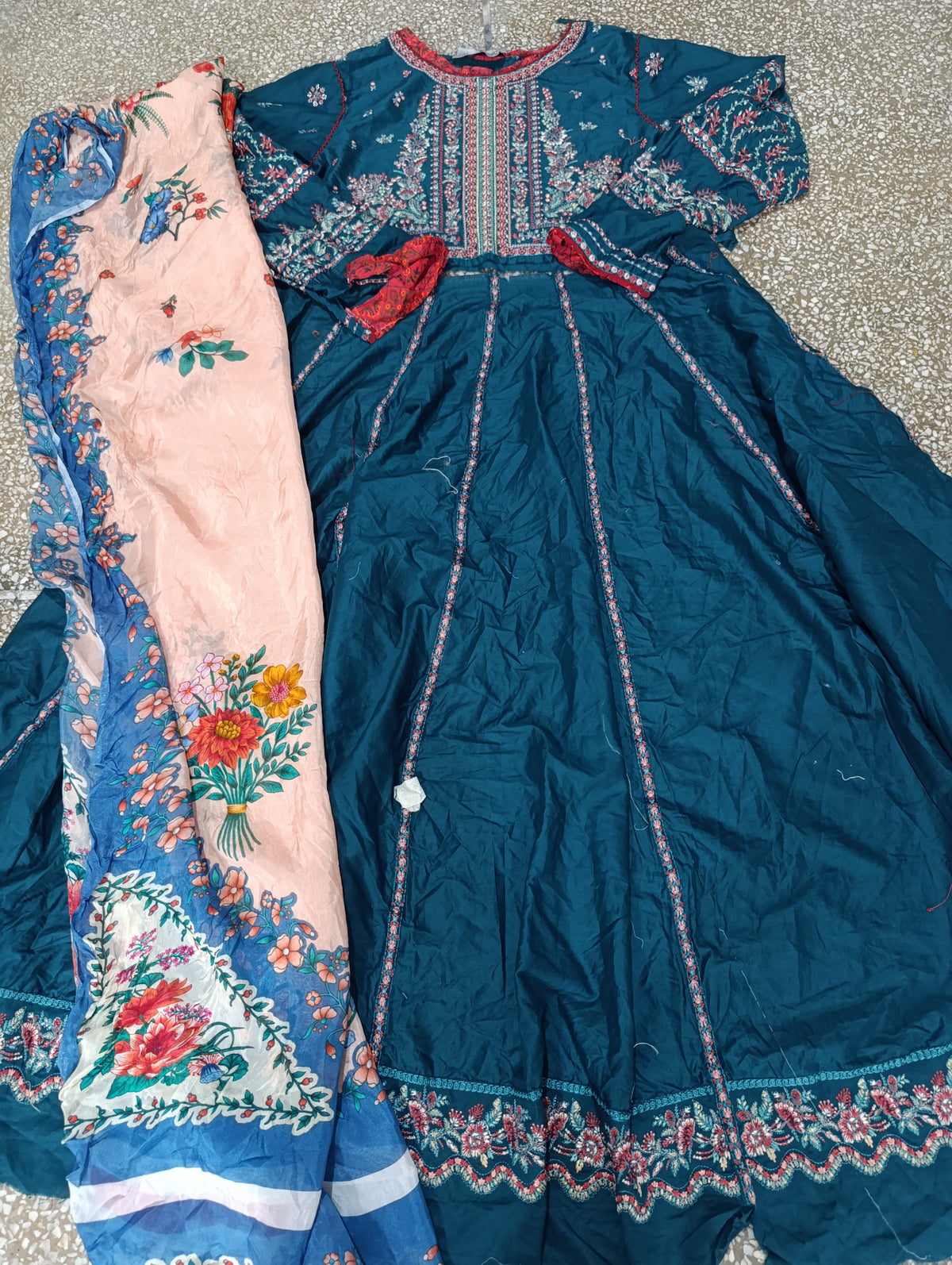 Hussain rehar lawn heavy Sami stitch frock