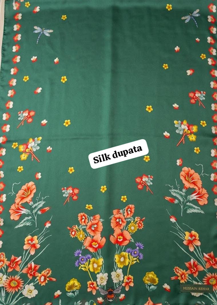 Hussain rehar silk printed duppata