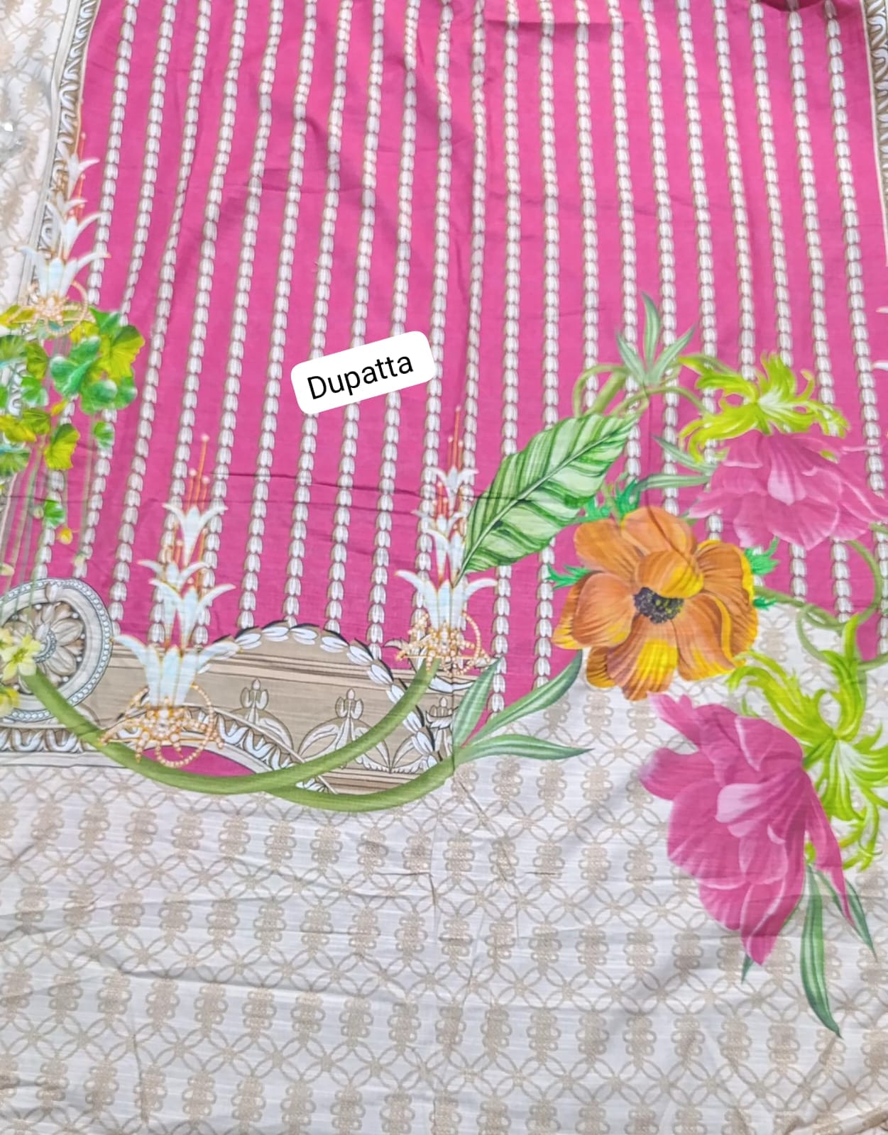 Branded winter printed khaddar dupatta