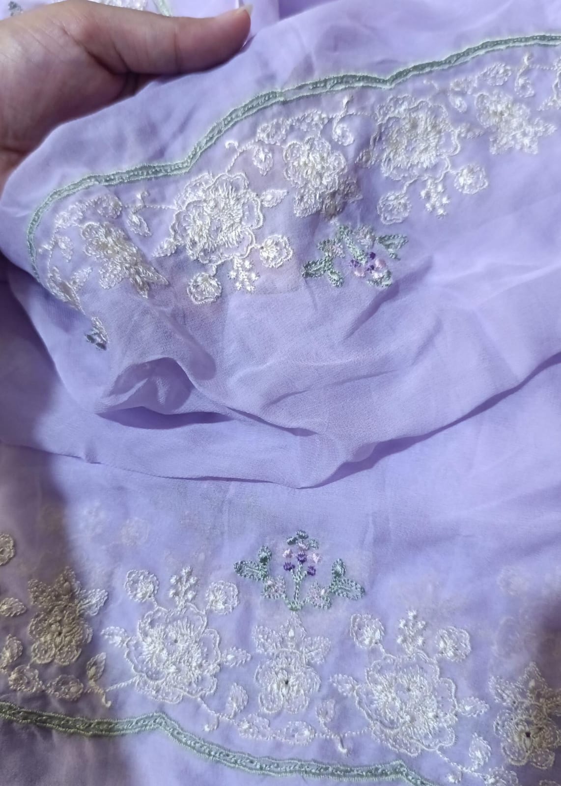 Zarashahjahan chiffon emb dupatta