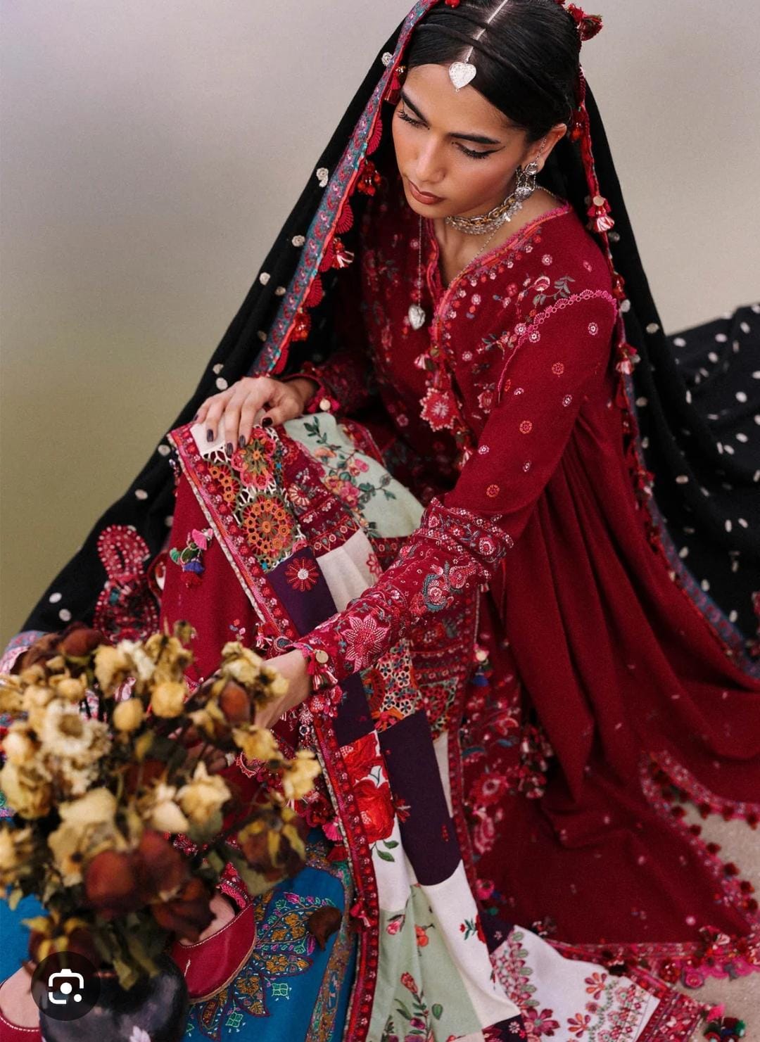 HussainRehar leftover karandi embroidered 2pc