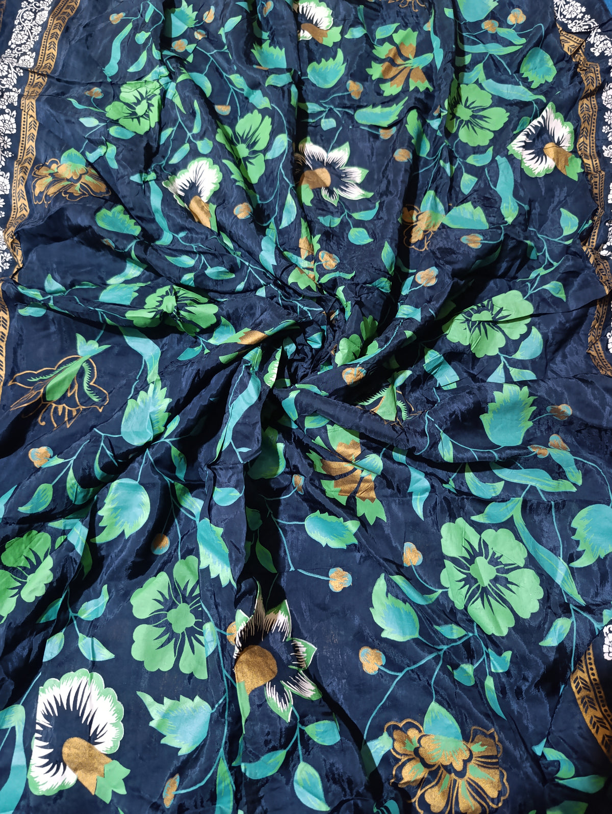 Zarashahjhan block printed silk dupatta