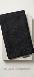 Faizasaqlain men Emb silk waistcoat