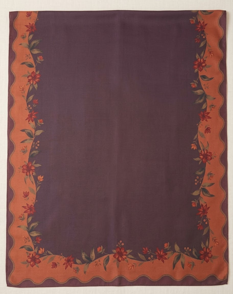 Baroque acrylic printed shawl