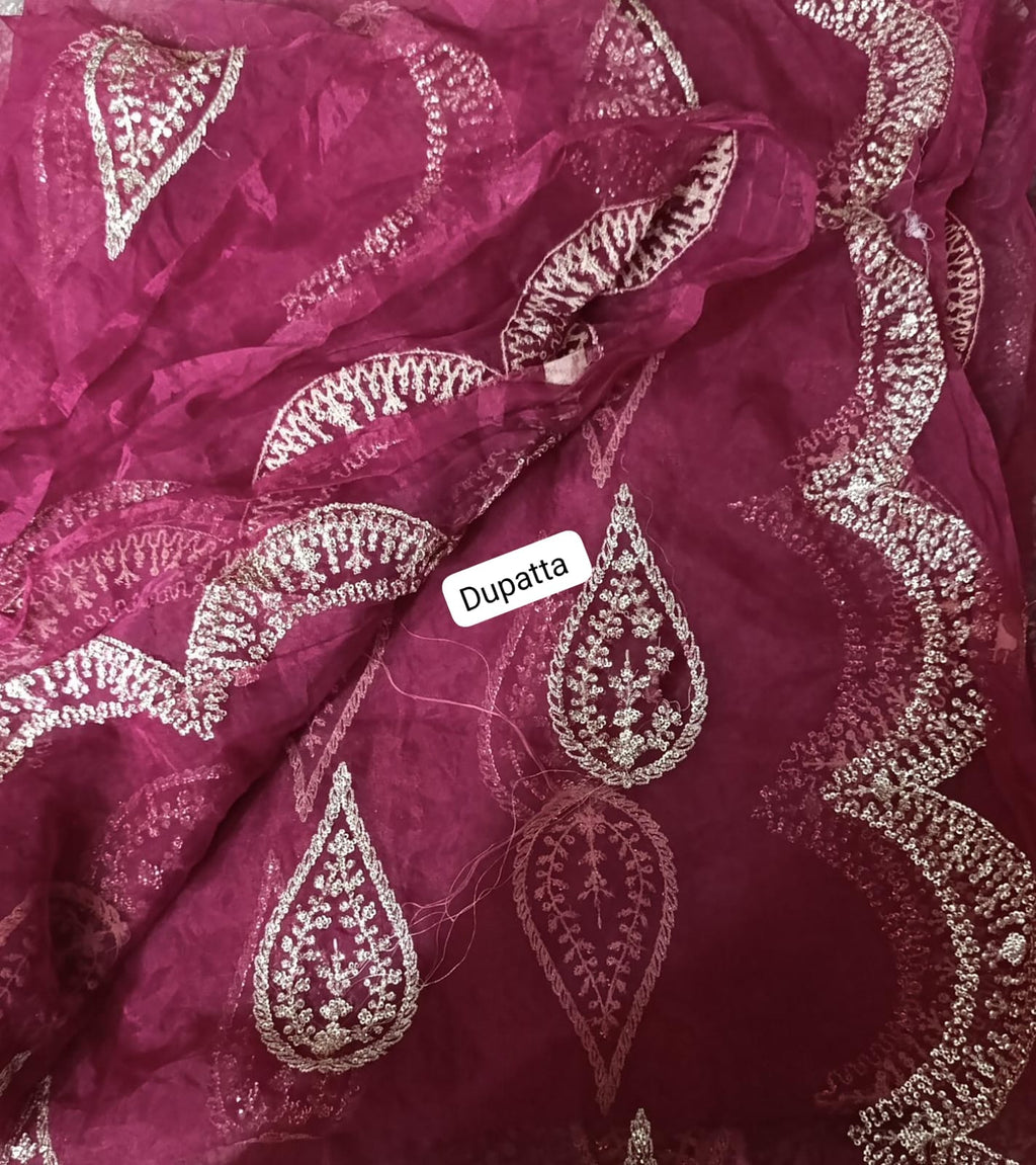 HussainRehar  organza emb fancy dupatta befresh