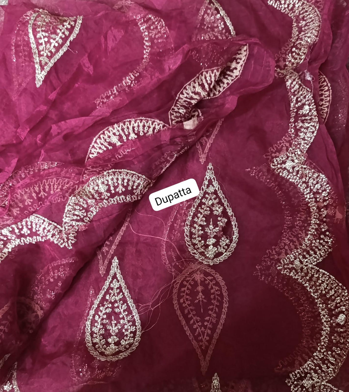 HussainRehar  organza emb fancy dupatta befresh