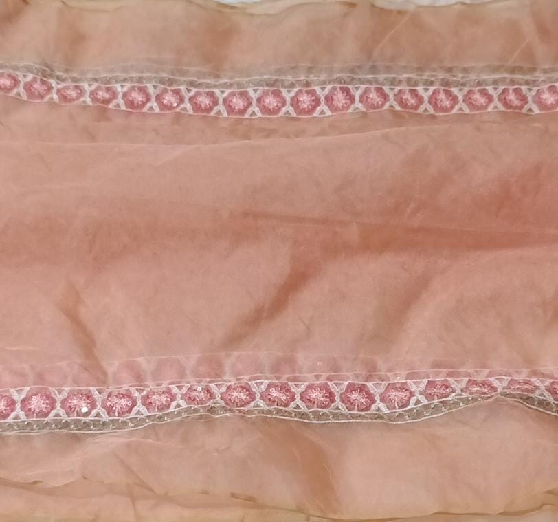 Branded emb organza dupatta