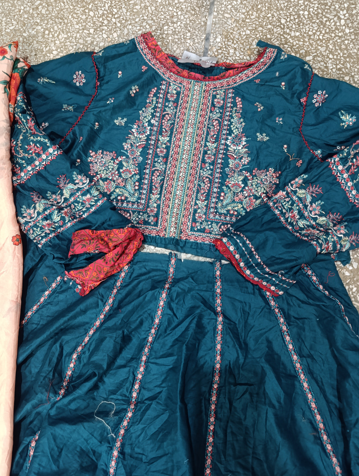 Hussain rehar lawn heavy Sami stitch frock