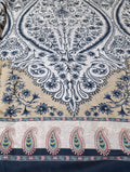Ethnic linen silk printed kaftan shirt unstitched